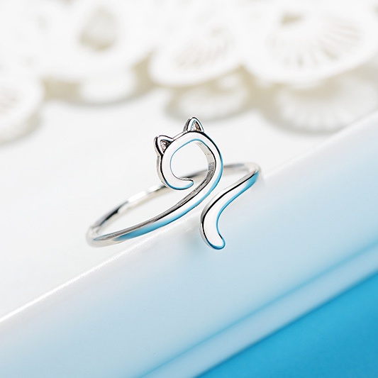 Nhẫn Hở Hình Mèo Dễ Thương Có Thể Điều Chỉnh Thời Trang Cho Nữ