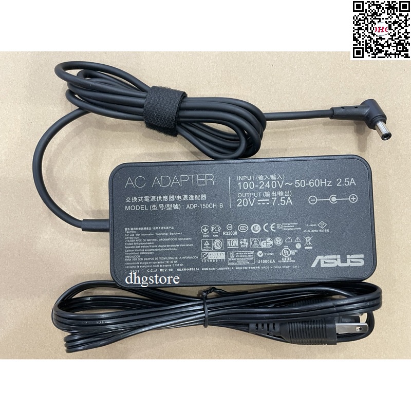 Sạc Asus dùng cho laptop MSI GF63 Thin 10SCXR 11SC 12HW 12VF 12VE, Bravo 15 B5DD, Bravo 15 028VN, Sword 15 A11UD 150W