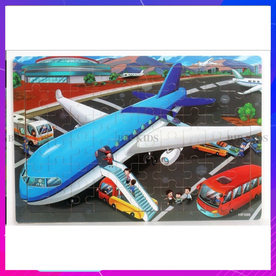 Tranh ghép hình 60 mảnh- Đồ chơi phát triển trí tuệ cho bé - Ghép hình bằng gỗ tư duy cho bé