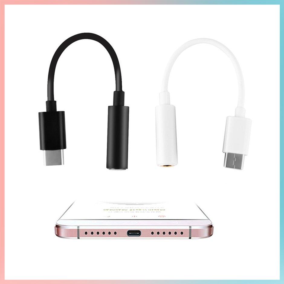 【giao hàng hôm nay>>>Mini Portable Type-C to 3.5mm Earphone Cable Adapter USB 3.1 Type C USB-C Male to 3.5 audio Female Jack for Xiaomi