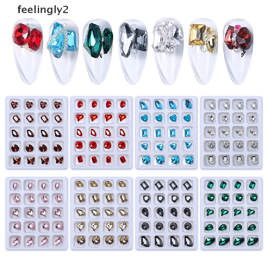 Bộ 20 HạT Đá ĐíNh Trang Trí MóNg 3D