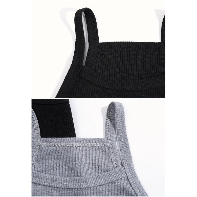 Áo Croptop Sát Nách Màu Trơn Chất Liệu Cotton Thời Trang Mùa Hè Cho Bé Gái