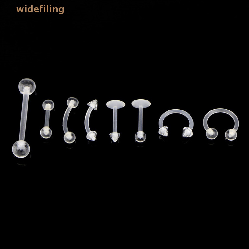 Set 24 Khuyên Rốn / Lưỡi / Môi / Rốn Bằng Thép Không Gỉ Nhiều Màu Sắc Cá Tính