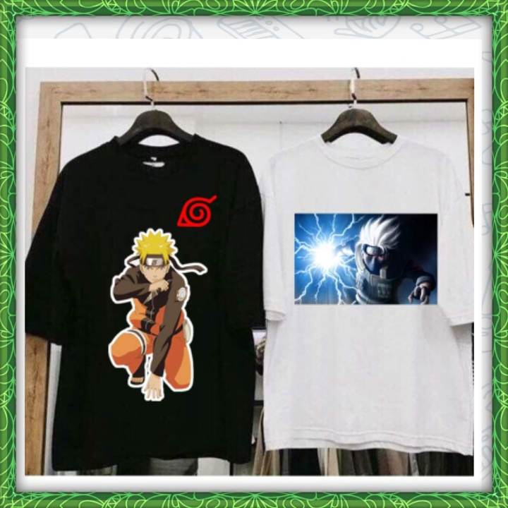 Áo anime naruto tay lỡ - áo phông Uzumaki Naruto , Hatake Kakashi , Uchiha Sasuke  full size