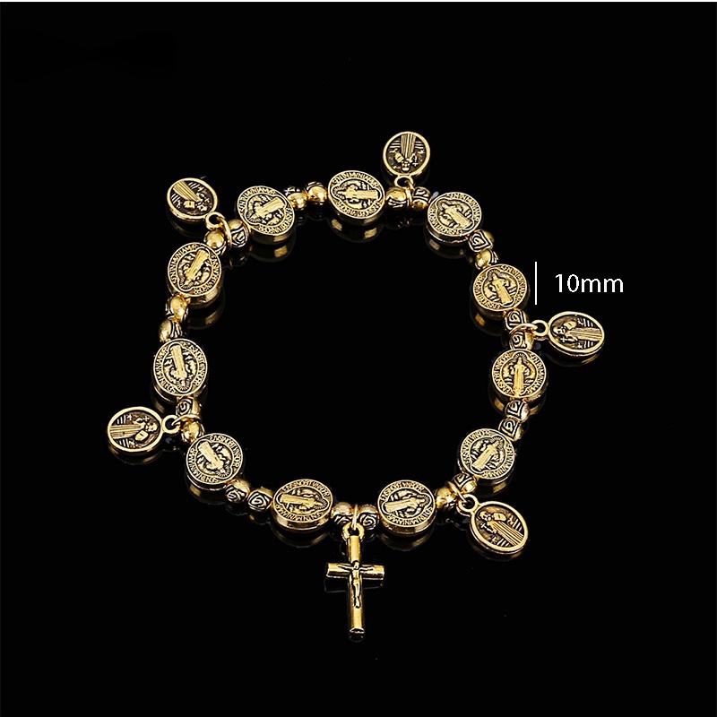 Vòng Tay Thánh Giá Chúa Jesus Rose Center Holy Mercy Biểu Tượng Thánh Giá Thánh Giá Thánh Benedict Rosary