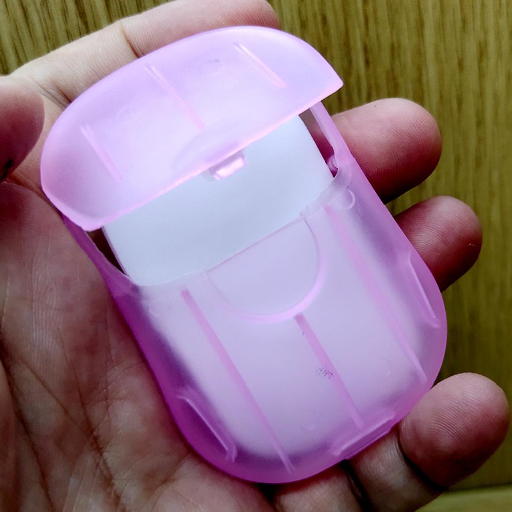 Hộp 1 / 10 Tờ 20 Miếng Xà Phòng Giấy Dùng Một Lần Tiện Dụng Khi Đi Du Lịch