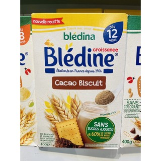 Bột pha sữa Bledina 400g 12m choco bích quy date 2025
