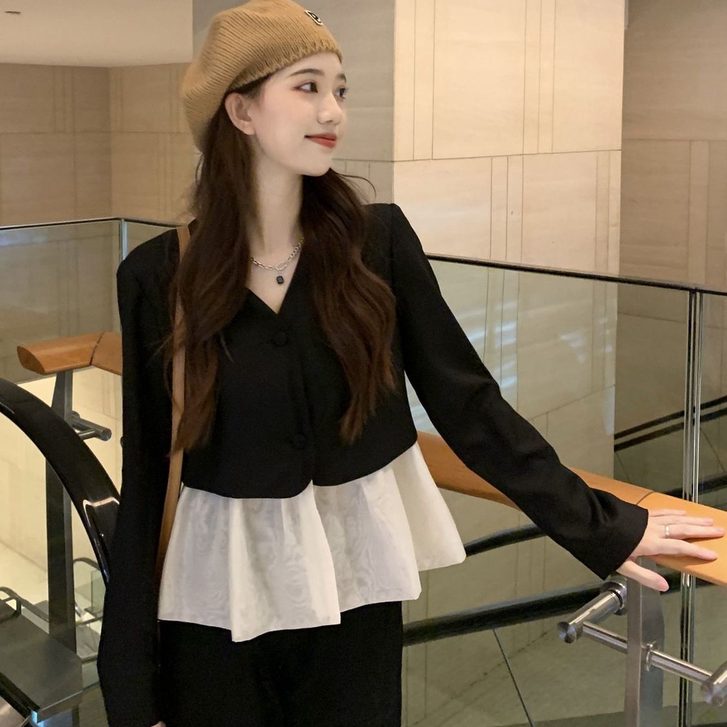 Áo Lưới Tay Dài Cổ Chữ V Thời Trang Mùa Thu Mới Dành Cho Nữ