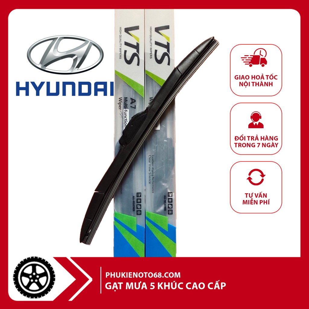 Gạt mưa 5 KHÚC, Gạt mưa oto cao cấp xe Hyundai I10, ELANTRA, ACCENT, AVANTE, GETZ, SANTAFE, SONATA, TUCSON, I30,...