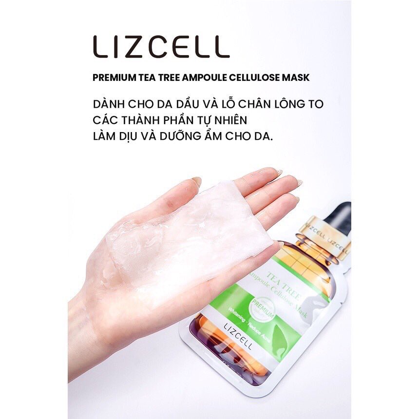 Mặt Nạ Lizcell chống lão hóa Hy Collagen Ampoule Cellulose MASK - 1 Mặt Nạ