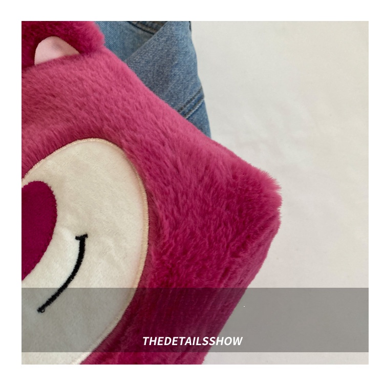 Túi Tote Sức Chứa Lớn In Họa Tiết Dâu Tây / Gấu Hoạt Hình Phong Cách Thời Trang Mùa Xuân 2023