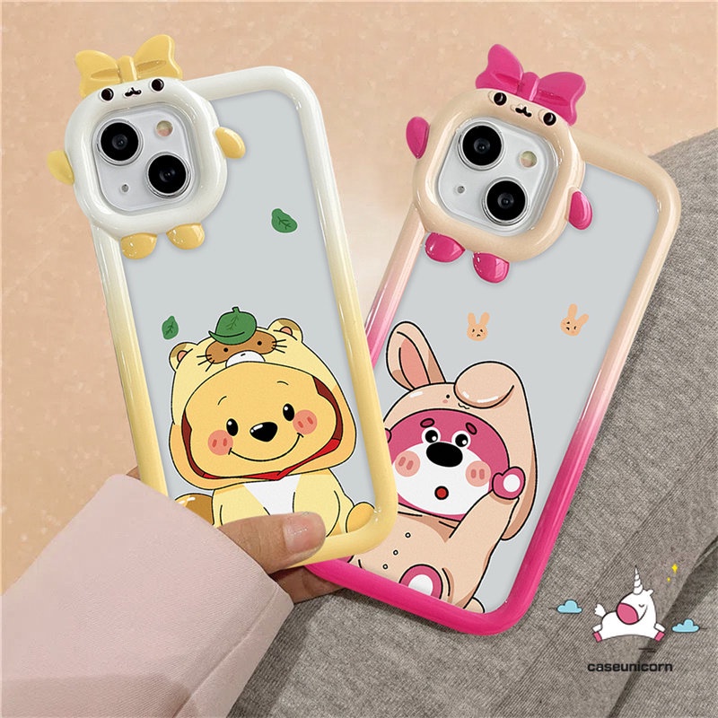 Ốp Điện Thoại Mềm Hình Gấu Winnie the Pooh 3D Dễ Thương Cho iPhone 11 13 14 12 Pro Max XR 14 8 7 6s 6 + XS Max X SE 2020