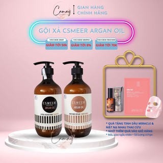 DẦU GỘI VÀ XẢ CSMEER ARGAN OIL 750ML×2