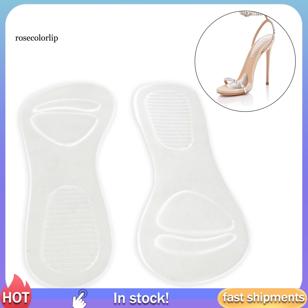 1 Cặp Miếng Dán Silicone Trong Suốt Bảo Vệ Đế Giày Thông Dụng Cho Nữ