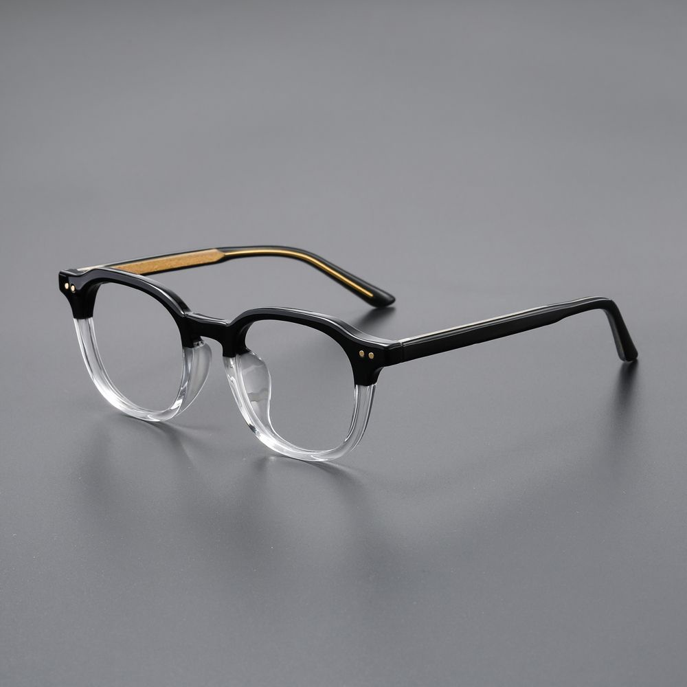 Gọng Mắt Kính Đính Đinh Tán Phiên Bản Hàn Quốc Retro Màu Sắc Sáng Bóng Dành Cho Nam Và Nữ