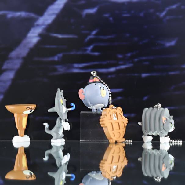 Set 5 Móc Khóa Hình Búp Bê Tom Và Jerry Dễ Thương