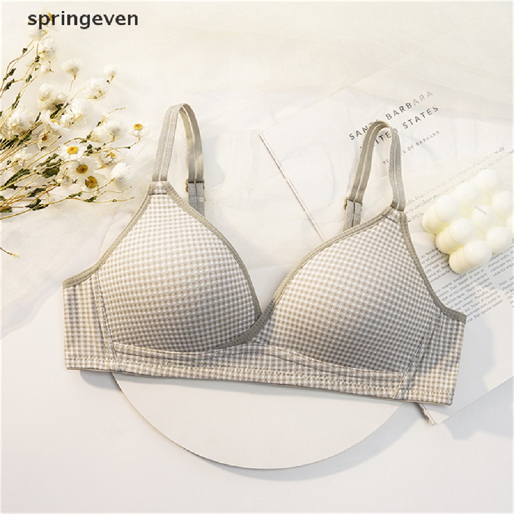 Áo Lót Nâng Ngực Không Đường May Họa Tiết Caro Thời Trang Cho Nữ