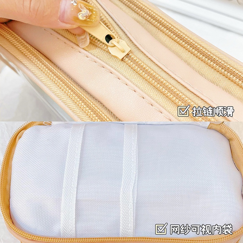 Túi Đựng Bút Trong Suốt Họa Tiết Hoạt Hình Sáng Tạo Dễ Thương