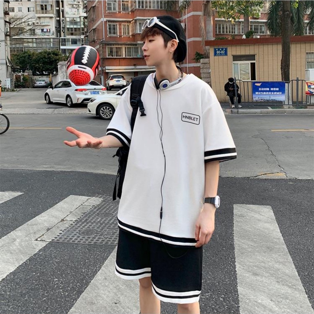Bộ Quần Áo Thun Nam Mùa Hè "HNBLET" Style Hàn Quốc Trend 2024 sozo SET NAM 90000161C5