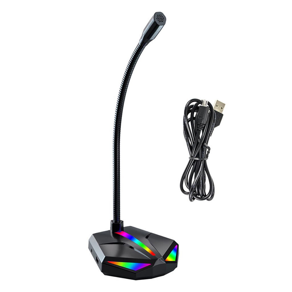Micro USB Chống Trượt Xoay 360 Độ Có Đèn RGB Cho Máy Tính