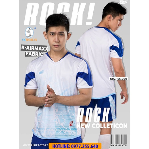 Quần Áo Thương Hiệu RIKI ROCK Chất Lượng Cao Cấp, Áo Đá Bóng Không Logo - Vicsport