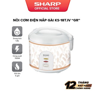 Nồi Cơm Điện Nắp Gài Sharp KS-18TJV "GR" 1.8 Lít  BH 12 Tháng