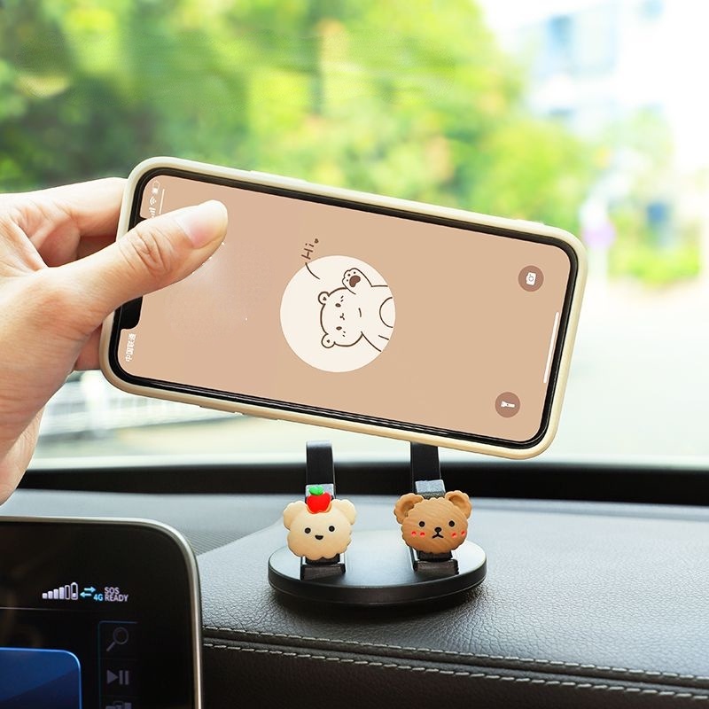 Giá Đỡ Điện Thoại Hình Búp Bê Màu Nâu Dễ Thương