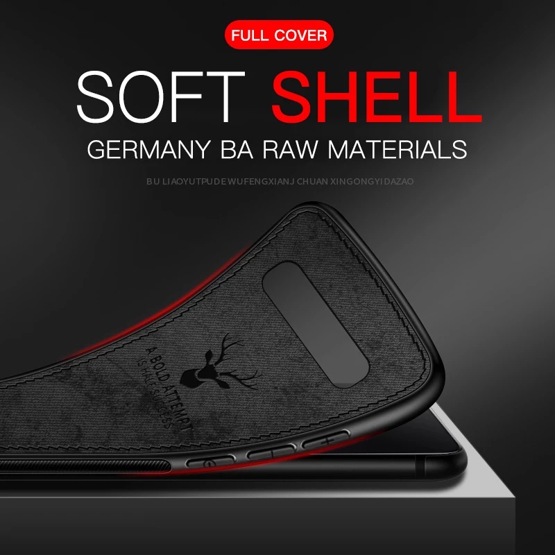 Ốp Điện Thoại Vải Cứng In Hình Hươu Cho Samsung Galaxy S23 S22 S21 Ultra S20 FE Plus