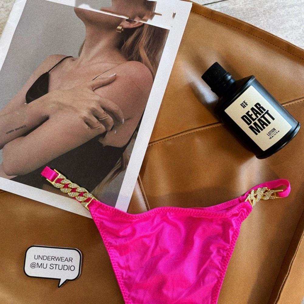 Quần Lót Lụa Lưng Thấp Đơn Giản Quyến Rũ Phong Cách Hàn Quốc Cho Nữ