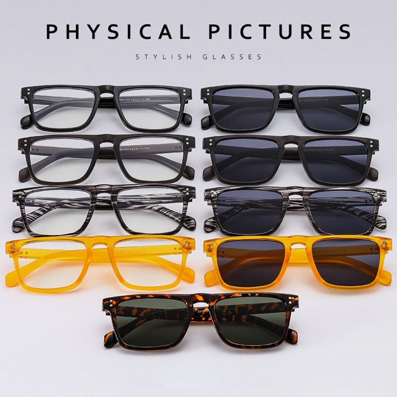 Kính Mát Gọng Vuông Nhỏ Chống Ánh Sáng Xanh Thời Trang Vintage Phương Tây Cho Nam Nữ