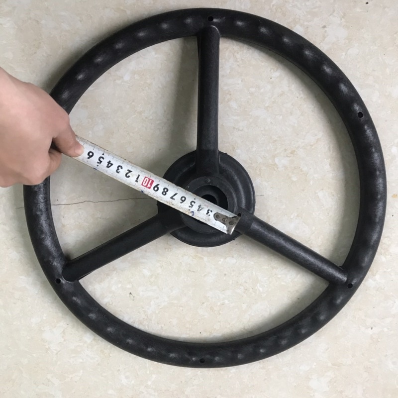 Vô lăng cho xe công nông, vô lăng nhựa chế xe 4 bánh loại lỗ rơ nia, then hoa
