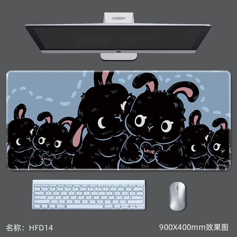 Tấm Lót Chuột Bàn Phím Máy Tính Chống Trượt In Hình Mèo Hoạt Hình Dễ Thương