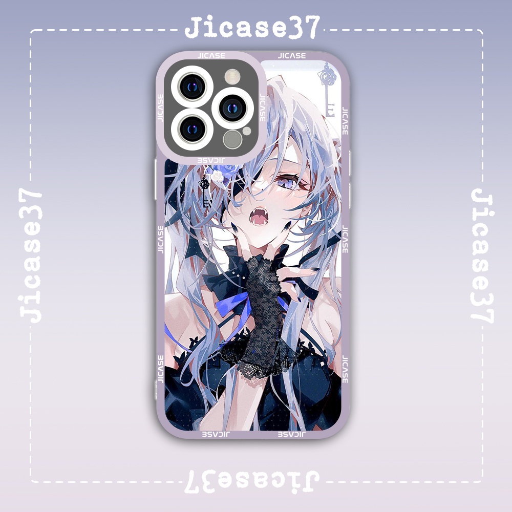Ốp lưng iphone và samsung xiaomi oppo cạnh vuông Jicase Vestia Zeta Ch Hololive Streamer Nhật Bản