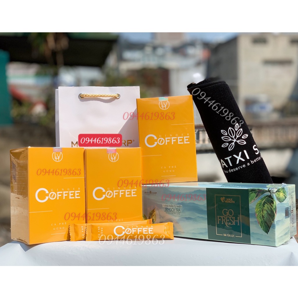 Cà Phê Gừng Giảm Cân Ginger Coffee Chính Hãng - 1 Hộp 20 gói