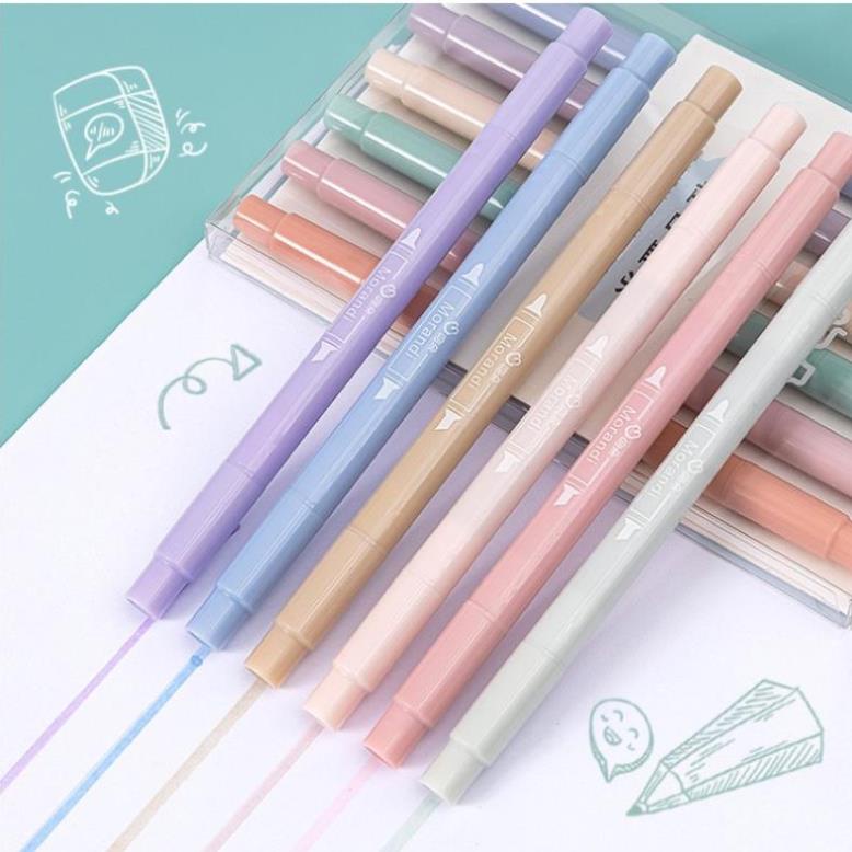 Bút dạ quang - Highlight - set 6 bút - dấu dòng - Bút đánh dấu cute học sinh - văn phòng - HIKOMA STORE