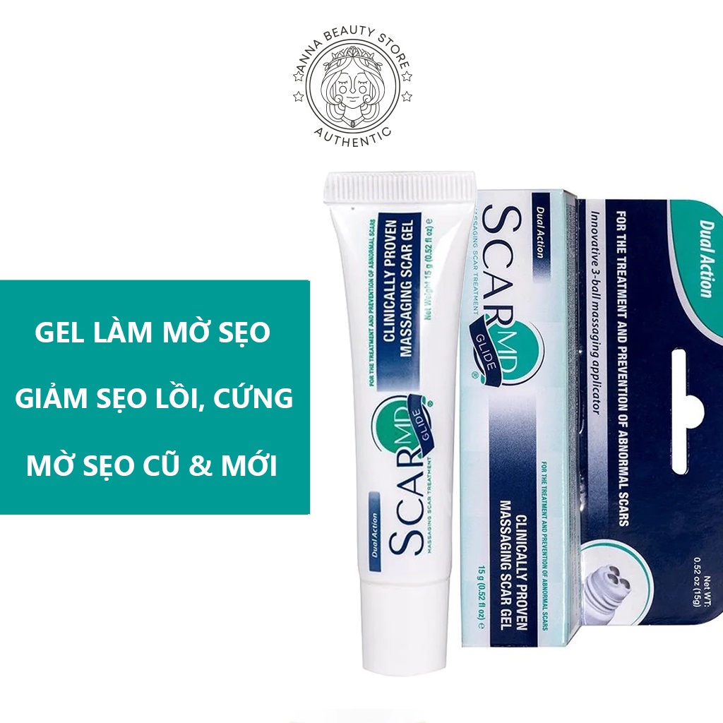 Gel Scar MD Glide Massaging Scar 15g - Làm Mờ Sẹo