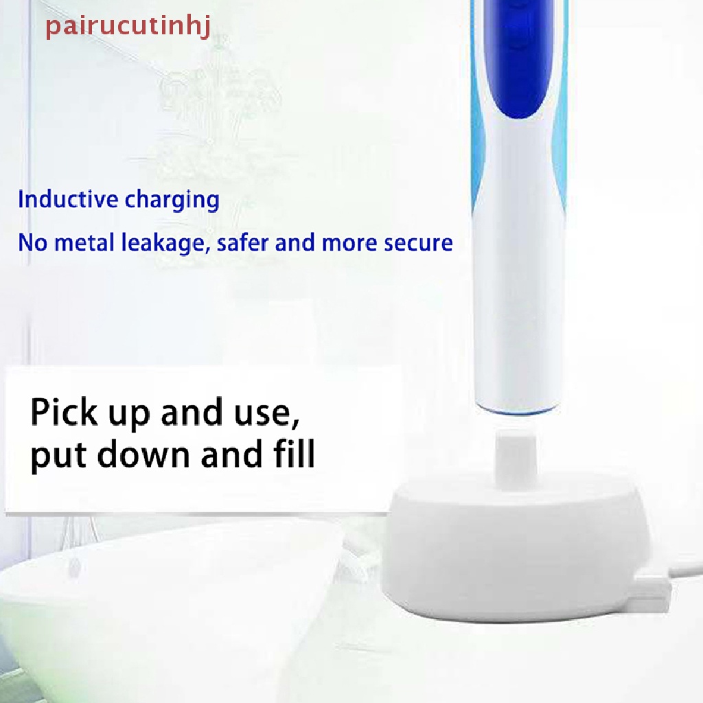 Đế Sạc Bàn Chải Đánh Răng Điện Phích Cắm EU Thay Thế Cho Braun Oral B D12 D20