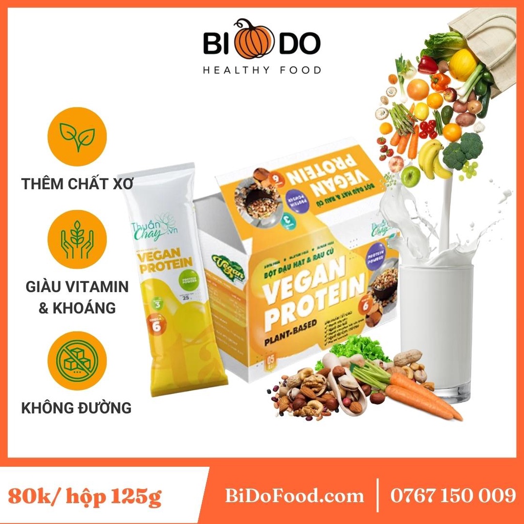 Vegan Protein Bột Sữa Hạt Đậu Rau CủThuần Chay - Bí Đỏ Food