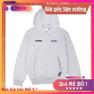 Áo Zipper Hoodie Levents Doraemon Collab/ Grey
