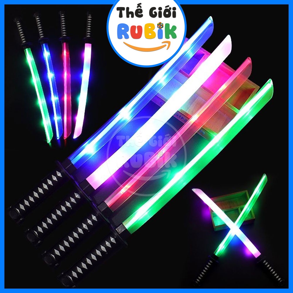 ✅ Kiếm Phát Sáng Katana Nhật Đồ chơi Kiếm Ánh Sáng nhựa có Đèn và Âm thanh