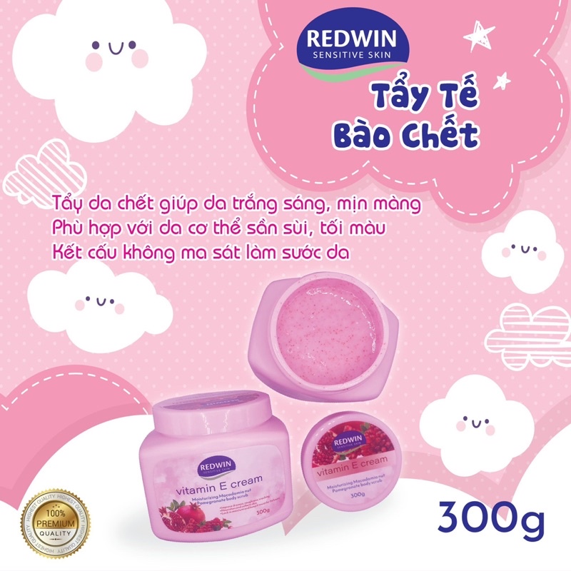 KEM TẨY TẾ BÀO CHẾT & DƯỠNG DA MỀM MỊN Redwin Vitamin E Cream Úc