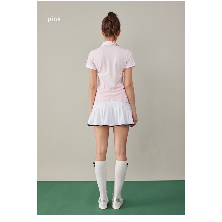 Bộ Trang Phục Đánh golf Áo Tay Ngắn Phối Chân Váy Ngắn Thoáng Khí Thời Trang Cho Nữ Lg LG2186