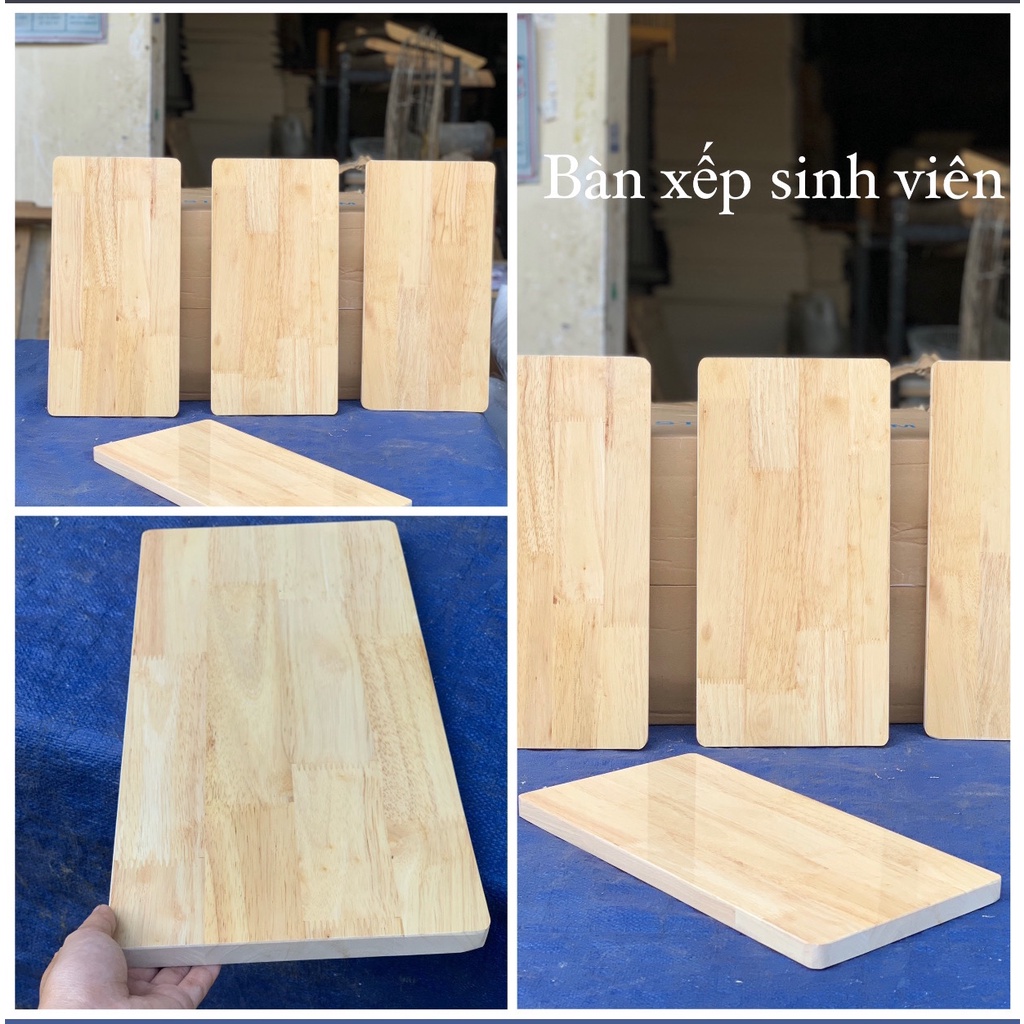 Mặt Bàn 25x40cm Gỗ cao su - Làm kệ sách, kệ treo tường ,....
