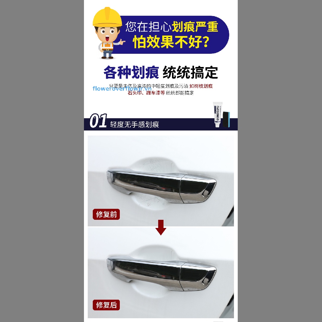 Bộ Keo Đánh Bóng Xóa Vết Trầy Xước Thân Xe Hơi