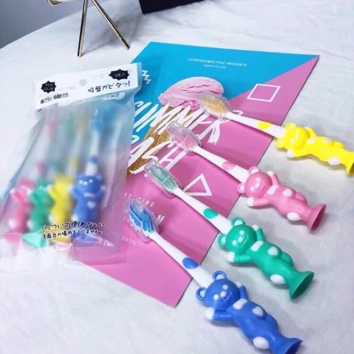 Bàn chải đánh răng cho bé yêu có nắp đậy siêu mềm cute