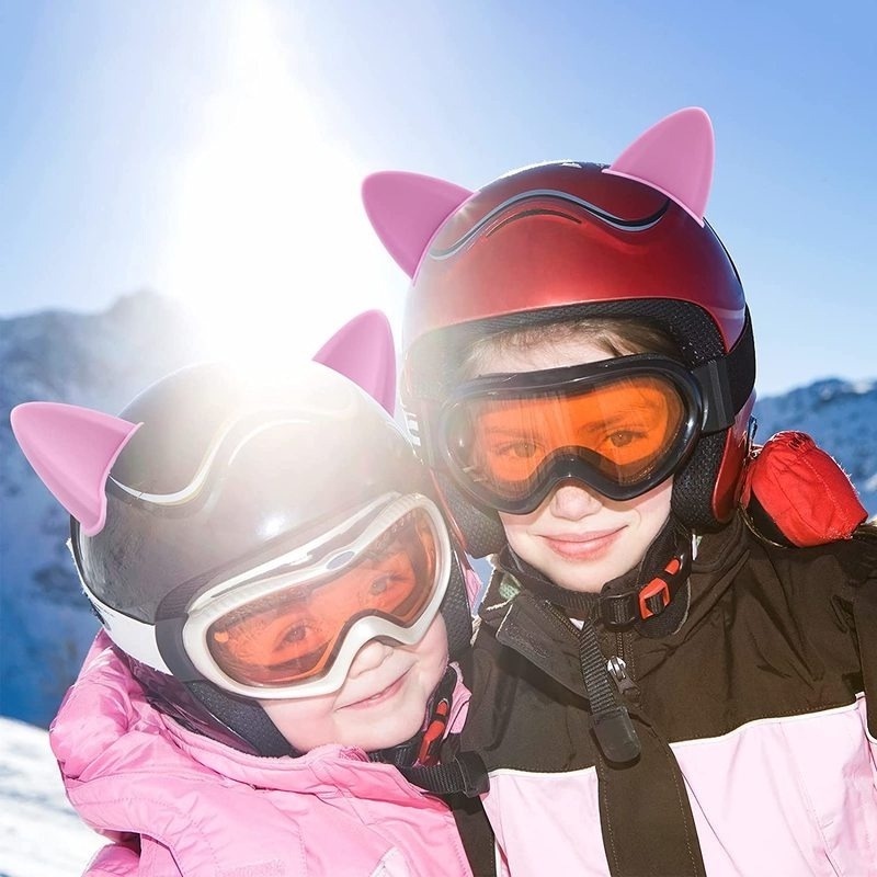 Tai mèo gắn mũ bảo hiểm siêu kute đủ màu yêu thích + tặng keo 3m