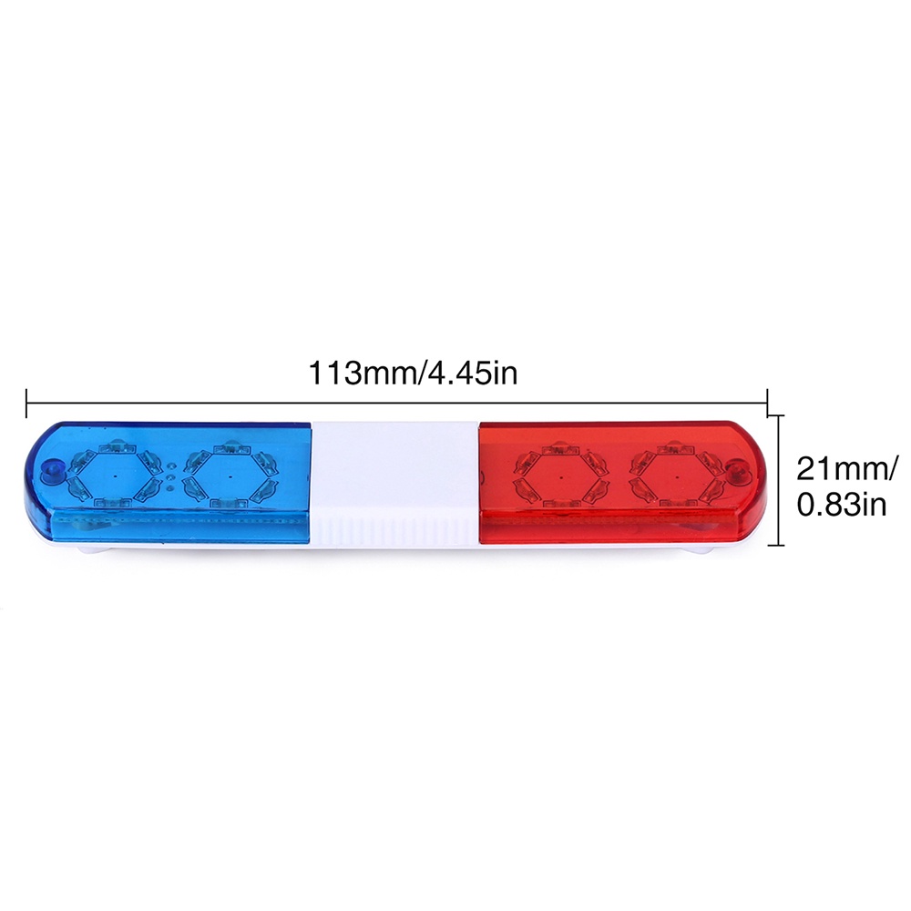Đèn LED Báo Động Đa Năng Cho Xe Cảnh Sát Điều Khiển Từ Xa 1 / 10 1 / 8 HSP Kyosho Traxxas