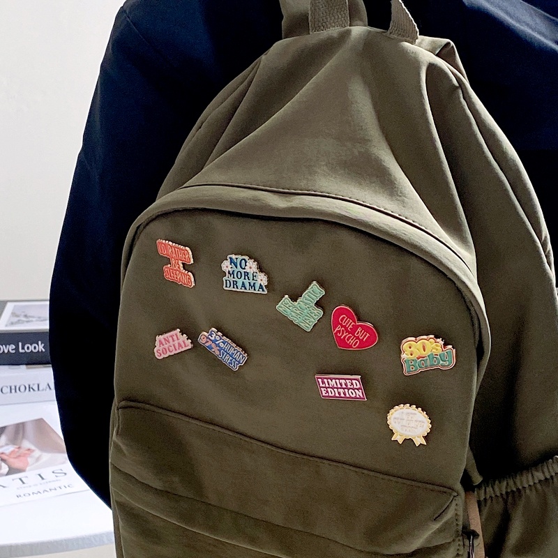 Set 5 Ghim Cài Áo Tạo Hình Chữ Cái Tiếng Anh / Bướm / Bò Sữa Độc Đáo Tiện Dụng