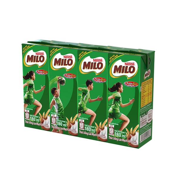 Thức Uống Lúa Mạch Uống Liền Milo Active Go  (4 Hộp X 180ml)
