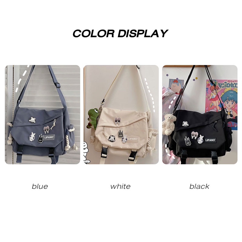 CHIC JOY Túi Đeo Chéo Cỡ Lớn Phong Cách retro Nhật Bản Cho Nam